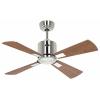CasaFan ECO NEO III 92 BN-NB/KI WiFi Flügel Nussbaum/Kirsche stropní ventilátor 12 W (Ø x v) 92 cm x 360 mm chrom (kartáčovaný) s dálkovým ovládáním, s