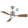 CasaFan ECO NEO III 92 BN-NB/KI WiFi Flügel Nussbaum/Kirsche stropní ventilátor 12 W (Ø x v) 92 cm x 360 mm chrom (kartáčovaný) s dálkovým ovládáním, s