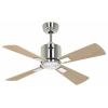 CasaFan ECO NEO III 92 BN-AH/BU WiFi Flügel Ahorn/Buche stropní ventilátor 12 W (Ø x v) 92 cm x 360 mm chrom (kartáčovaný) s dálkovým ovládáním, s časovačem,