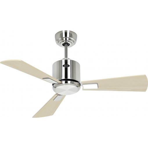 CasaFan ECO NEO III 92 BN-AH/BU WiFi Flügel Ahorn/Buche stropní ventilátor 12 W (Ø x v) 92 cm x 360 mm chrom (kartáčovaný) s dálkovým ovládáním, s časovačem,