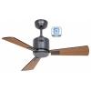 CasaFan ECO NEO III 92 BG-SW/TK WiFi Flügel Schwarz/Teak stropní ventilátor 12 W (Ø x v) 92 cm x 360 mm čedičově šedá s dálkovým ovládáním, s časovačem, vhodný