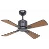CasaFan ECO NEO III 92 BG-SW/TK WiFi Flügel Schwarz/Teak stropní ventilátor 12 W (Ø x v) 92 cm x 360 mm čedičově šedá s dálkovým ovládáním, s časovačem, vhodný