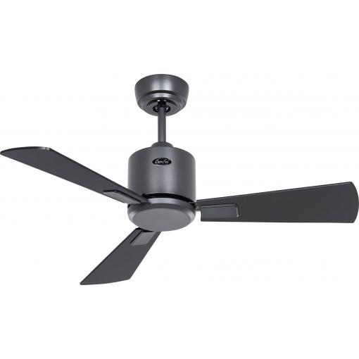 CasaFan ECO NEO III 92 BG-SW/TK WiFi Flügel Schwarz/Teak stropní ventilátor 12 W (Ø x v) 92 cm x 360 mm čedičově šedá s dálkovým ovládáním, s časovačem, vhodný