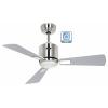 CasaFan ECO NEO III 92 BN-WE/LG WiFi Flügel Weiß/Lichtgrau stropní ventilátor 12 W (Ø x v) 92 cm x 360 mm chrom (kartáčovaný) s dálkovým ovládáním, s