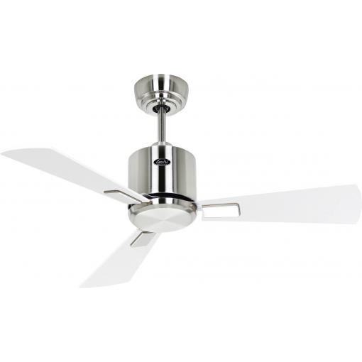 CasaFan ECO NEO III 92 BN-WE/LG WiFi Flügel Weiß/Lichtgrau stropní ventilátor 12 W (Ø x v) 92 cm x 360 mm chrom (kartáčovaný) s dálkovým ovládáním, s
