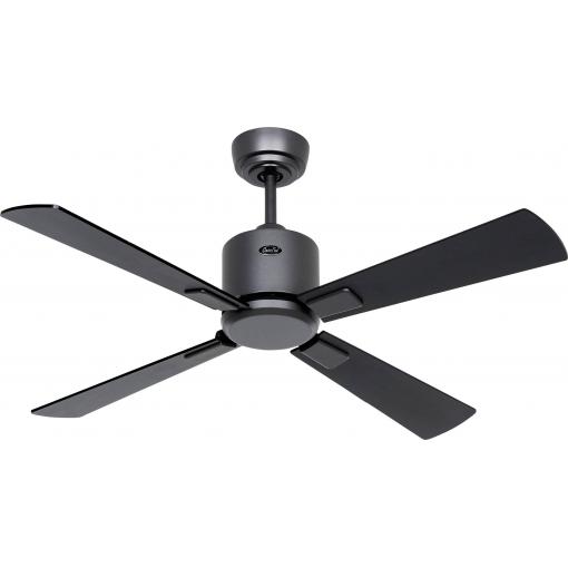 CasaFan ECO NEO III 103 BG-SW/TK WiFi Flügel Schwarz/Teak stropní ventilátor 16 W (Ø x v) 103 cm x 360 mm čedičově šedá s dálkovým ovládáním, s časovačem,
