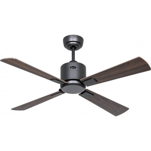 CasaFan ECO NEO III 103 BG-NB/KI WiFi Flügel Nussbaum/Kirsche stropní ventilátor 16 W (Ø x v) 103 cm x 360 mm čedičově šedá s dálkovým ovládáním, s časovačem,
