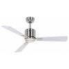 CasaFan ECO NEO III 103 BN-WN/SI WiFi Flügel Wenge/silber stropní ventilátor 16 W (Ø x v) 103 cm x 360 mm chrom (kartáčovaný) s dálkovým ovládáním, s
