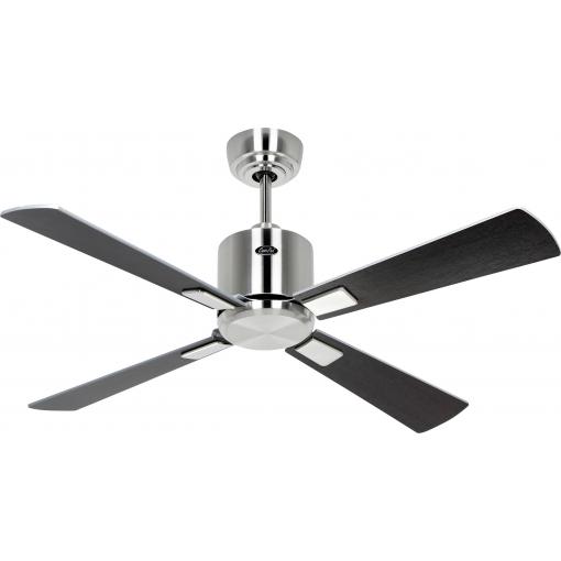 CasaFan ECO NEO III 103 BN-WN/SI WiFi Flügel Wenge/silber stropní ventilátor 16 W (Ø x v) 103 cm x 360 mm chrom (kartáčovaný) s dálkovým ovládáním, s