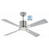 CasaFan ECO NEO III 103 BN-WE/LG WiFi Flügel Weiß/Lichtgrau stropní ventilátor 16 W (Ø x v) 103 cm x 360 mm chrom (kartáčovaný) s dálkovým ovládáním, s