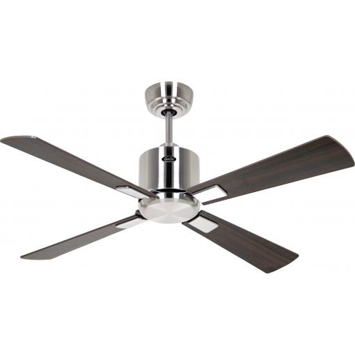 CasaFan ECO NEO III 103 BN-NB/KI WiFi Flügel Nussbaum/Kirsche stropní ventilátor 16 W (Ø x v) 103 cm x 360 mm chrom (kartáčovaný) s dálkovým ovládáním, s