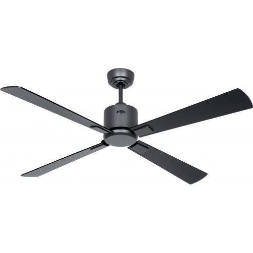 CasaFan ECO NEO III 132 BG-SW/TK WiFi Flügel Schwarz/Teak stropní ventilátor 27 W (Ø x v) 132 cm x 360 mm čedičově šedá s dálkovým ovládáním, s časovačem,