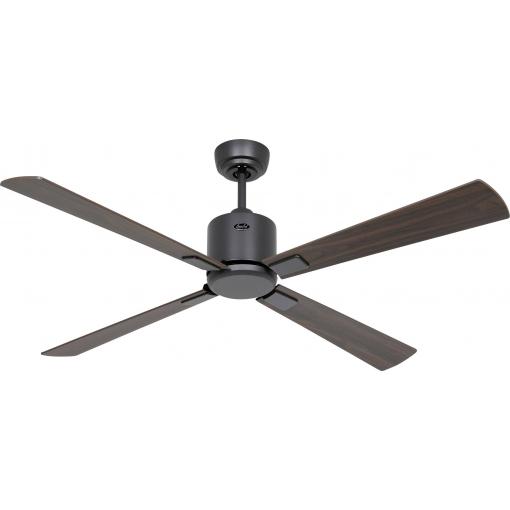 CasaFan ECO NEO III 132 BG-NB/KI WiFi Flügel Nussbaum/Kirsche stropní ventilátor 27 W (Ø x v) 132 cm x 360 mm čedičově šedá s dálkovým ovládáním, s časovačem,