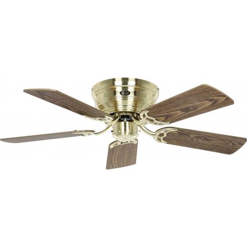CasaFan FLAT 103-III MG-EA/BU Flügel Eiche antik/Buche stropní ventilátor 65 W (Ø x v) 103 cm x 164 mm mosazná (kartáčovaná) vyměnitelné lopatky, vhodný i pro