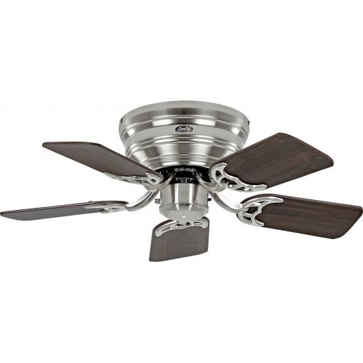 CasaFan FLAT 75-III BN-NB/BU Flügel Nussbaum/Buche stropní ventilátor 61 W (Ø x v) 79 cm x 164 mm chrom (kartáčovaný) vyměnitelné lopatky, vhodný i pro zimní