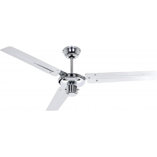 CasaFan TRISTAR-Z 120 CH Flügel Chrom stropní ventilátor 59 W (Ø x v) 122 cm x 270 mm chrom vhodný i pro zimní provoz