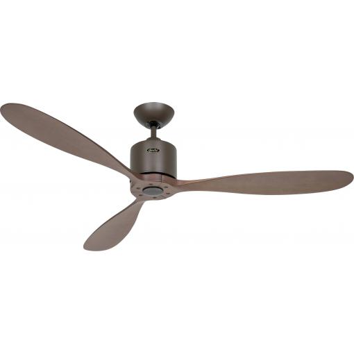 CasaFan AEROPLAN ECO 132 BZ-NB Flügel Massivholz Nussbaum stropní ventilátor 27 W (Ø x v) 132 cm x 310 mm bronzová s dálkovým ovládáním, s časovačem, vhodný i