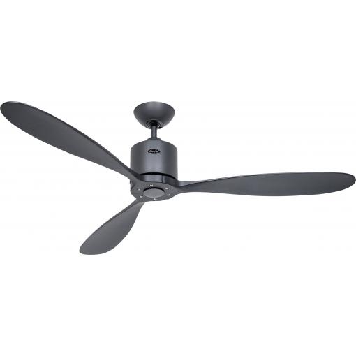 CasaFan AEROPLAN ECO 132 BG-SW Flügel Massivholz Schwarz stropní ventilátor 27 W (Ø x v) 132 cm x 310 mm čedičově šedá s dálkovým ovládáním, s časovačem,