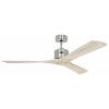 CasaFan MACAU 132 BN-NT Flügel natur mit Fernbedienung stropní ventilátor 39 W (Ø x v) 132 cm x 350 mm chrom (kartáčovaný) s dálkovým ovládáním, vhodný i pro