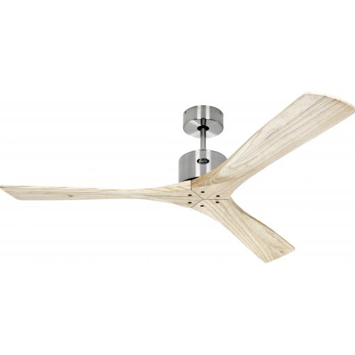 CasaFan MACAU 132 BN-NT Flügel natur mit Fernbedienung stropní ventilátor 39 W (Ø x v) 132 cm x 350 mm chrom (kartáčovaný) s dálkovým ovládáním, vhodný i pro