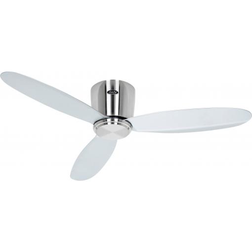 CasaFan ECO PLANO II 112 BN-SI WiFii stropní ventilátor 13 W (Ø x v) 112 cm x 160 mm chrom (kartáčovaný) s dálkovým ovládáním, s časovačem, vhodný i pro zimní