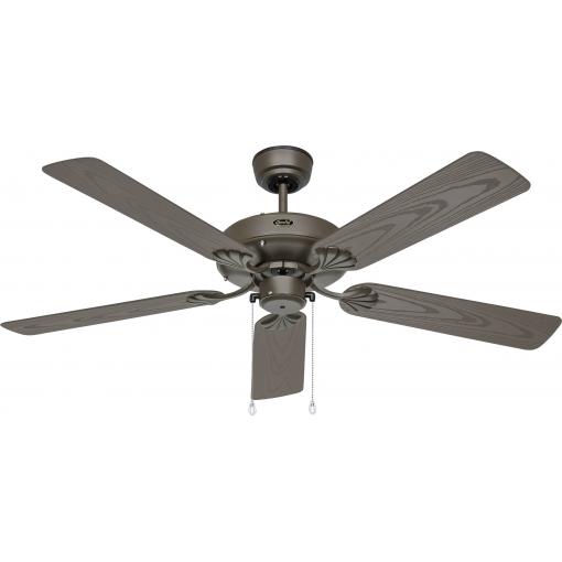 CasaFan CLASSIC OUTDOOR 132 BZ-EB Flügel Kunststoff braun Eiche Dekor stropní ventilátor 60 W (Ø x v) 132 cm x 345 mm bronzová vhodný i pro zimní provoz