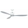 CasaFan AEROPLAN ECO 132 WE-LG Flügel Massivholz Lichtgrau stropní ventilátor 27 W (Ø x v) 132 cm x 310 mm bílá s dálkovým ovládáním, s časovačem, vhodný i pro