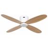 CasaFan ECO PLANO II 112 WE-EN WiFi Flügel Eiche natur stropní ventilátor 13 W (Ø x v) 112 cm x 160 mm bílá s dálkovým ovládáním, s časovačem, vhodný i pro