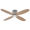 CasaFan ECO PLANO II 112 BN-EN WiFi Flügel Eiche natur stropní ventilátor 13 W (Ø x v) 112 cm x 160 mm chrom (kartáčovaný) s dálkovým ovládáním, s časovačem,
