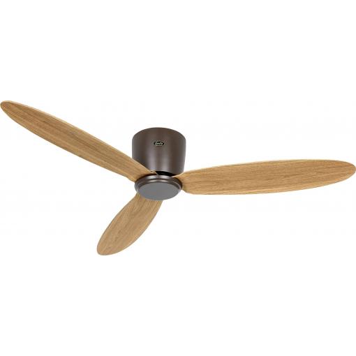 CasaFan ECO PLANO II 132 BZ-EN WiFi Flügel Eiche natur stropní ventilátor 28 W (Ø x v) 132 cm x 160 mm bronzová s dálkovým ovládáním, s časovačem, vhodný i pro