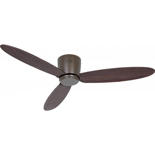 CasaFan ECO PLANO II 132 BZ-NB WiFi Flügel Nussbaum stropní ventilátor 28 W (Ø x v) 132 cm x 160 mm bronzová s dálkovým ovládáním, s časovačem, vhodný i pro