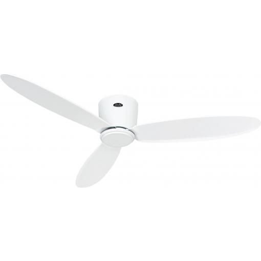 CasaFan ECO PLANO II 132 WE-WE WiFi Flügel lack weiß stropní ventilátor 28 W (Ø x v) 132 cm x 160 mm bílá s dálkovým ovládáním, s časovačem, vhodný i pro zimní