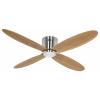 CasaFan ECO PLANO II 132 BN-EN WiFi Flügel Eiche natur stropní ventilátor 28 W (Ø x v) 132 cm x 160 mm chrom (kartáčovaný) s dálkovým ovládáním, s časovačem,