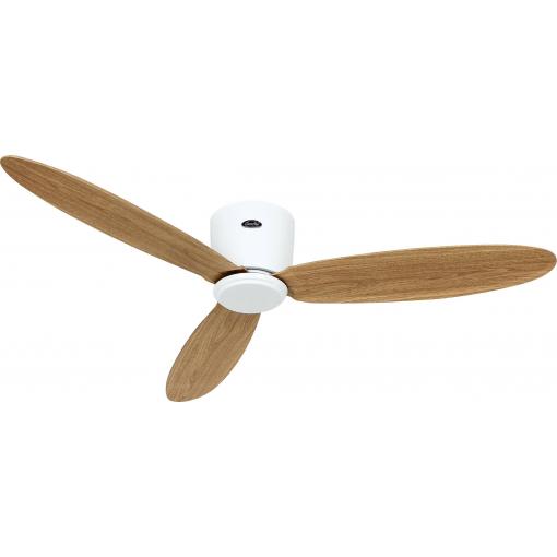 CasaFan ECO PLANO II 132 WE-EN WiFi Flügel Eiche natur stropní ventilátor 28 W (Ø x v) 132 cm x 160 mm bílá s dálkovým ovládáním, s časovačem, vhodný i pro