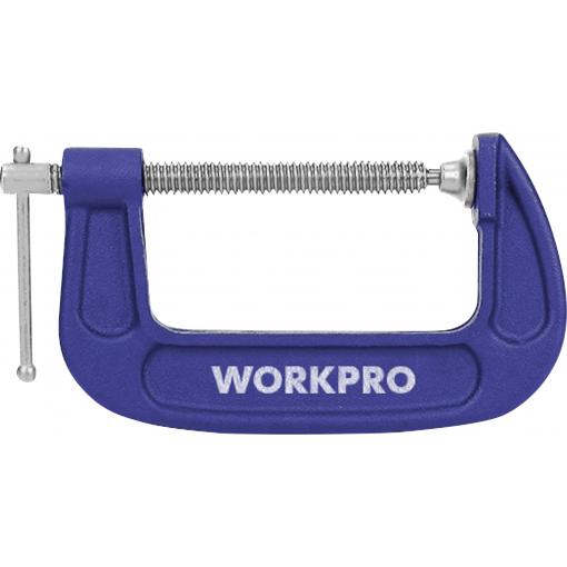 WorkPro WP232019 rychloupínač Rozpětí (max.):100 mm Vnější délka: 210 mm Délka vyložení:100 mm