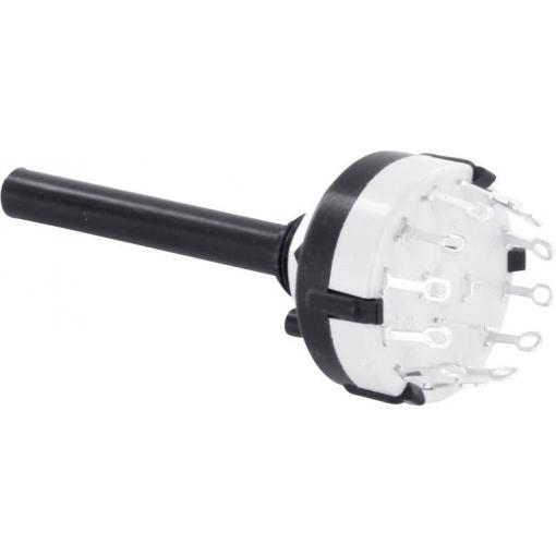 TRU COMPONENTS TC-DS4X3P TC-DS4X3P otočný spínač 0.35 A Počet pozic přepínače 3 3 x 30 ° 1 ks