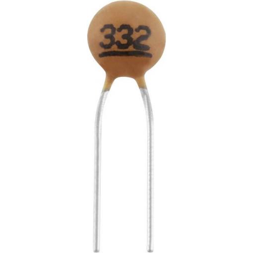 TRU COMPONENTS TC-K3,3NF2 keramický kondenzátor THT 3.3 nF 100 V 10 % 1 ks