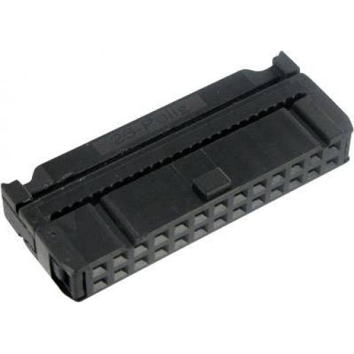 TRU COMPONENTS 1589748 konektor pro ploché kabely s odlehčením tahu Rastr (rozteč): 2.54 mm Počet pólů: 26 Počet řádků: 2 1 ks