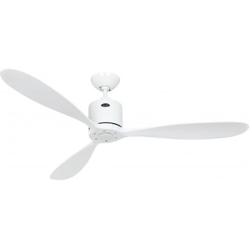 CasaFan AEROPLAN ECO 132 WE-WE Flügel Massivholz Weiß stropní ventilátor 27 W (Ø x v) 132 cm x 310 mm bílá s dálkovým ovládáním, s časovačem, vhodný i pro