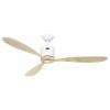 CasaFan AEROPLAN ECO 132 WE-NT Flügel Massivholz natur stropní ventilátor 27 W (Ø x v) 132 cm x 310 mm bílá s dálkovým ovládáním, s časovačem, vhodný i pro