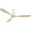 CasaFan AEROPLAN ECO 132 WE-NT Flügel Massivholz natur stropní ventilátor 27 W (Ø x v) 132 cm x 310 mm bílá s dálkovým ovládáním, s časovačem, vhodný i pro