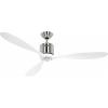 CasaFan AEROPLAN ECO 132 BN-WE Flügel Massivholz Weiß stropní ventilátor 27 W (Ø x v) 132 cm x 310 mm chrom (kartáčovaný) s dálkovým ovládáním, s časovačem,