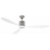 CasaFan AEROPLAN ECO 132 BN-WE Flügel Massivholz Weiß stropní ventilátor 27 W (Ø x v) 132 cm x 310 mm chrom (kartáčovaný) s dálkovým ovládáním, s časovačem,