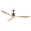 CasaFan AEROPLAN ECO 132 BN-NT Flügel Massivholz natur stropní ventilátor 27 W (Ø x v) 132 cm x 310 mm chrom (kartáčovaný) s dálkovým ovládáním, s časovačem,
