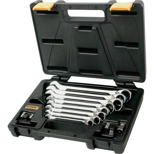 IRONSIDE 117335 Sada očkových ráčnových klíčů Délka klíče (cm) (jen pro nadpis) 8 - 19 mm