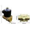 Elektromagnetický ventil 2W-200-20, 24 V DC, mosazný, G3/4", NC