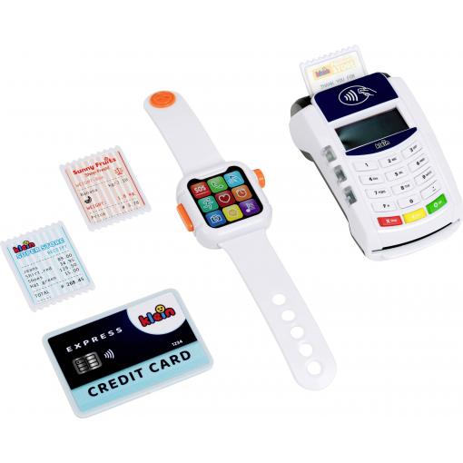 Malé děti Theo 7276 POS Terminal a Smart Smart Watch | interaktivní hračka se světlem, zvukem a bezkontaktní platební funkcí | hračky pro děti od 3 let
