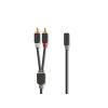 Kabel 2x Cinch konektor/Jack 3,5mm zdířka 0,2m NEDIS CABW22255AT02