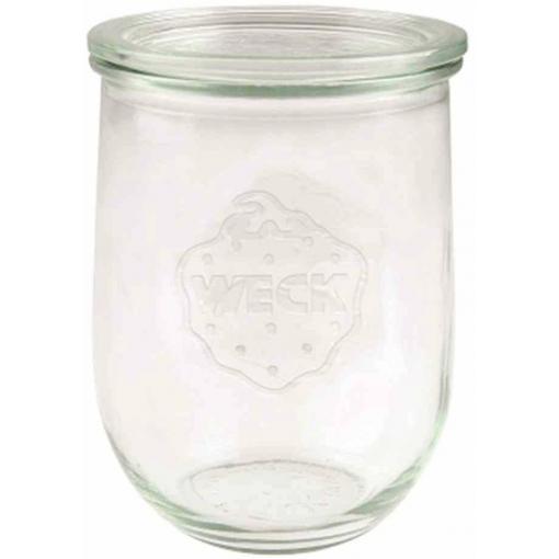 WECK 738 Skleněný kryt ve tvaru tylimiček, 1,5 l, bez kroužků a svorek