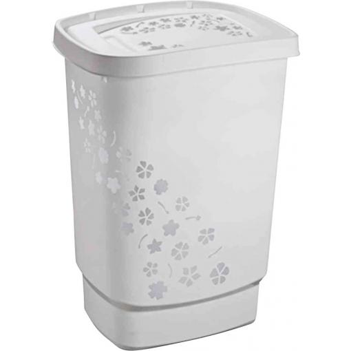 Zahradní box „Flowers“, 55 l, šedá, 44,7 x 34,7 x 60,4 cm